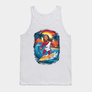 Surfing Jesus Tank Top